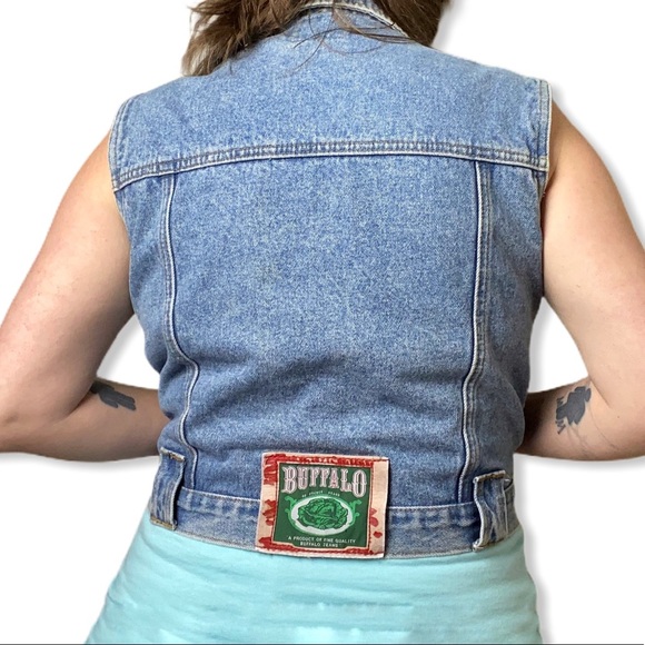 Vintage 80’s Denim Vest Women’s by Buffalo - Picture 2 of 9